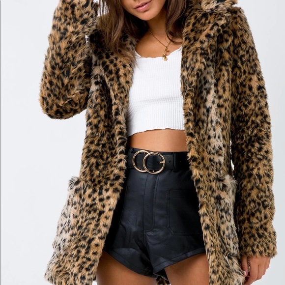 Princess Polly WINONA FAUX FUR LEOPARD COAT - Picture 5 of 8